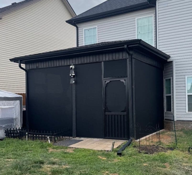 Gallery photos for Clarksville Privacy Screen Enclosure Turns Open Patio Into Secluded Outdoor Space: Image #1