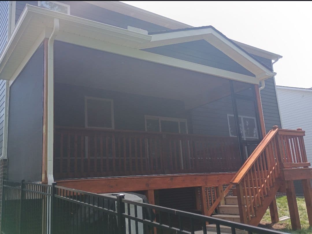 Gallery photos for Open Deck to Screened Porch in One Day Clarksville: Image #4