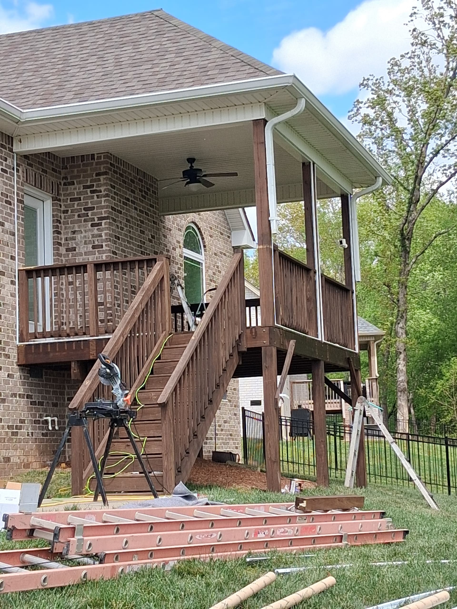 Porch Railing Install Wrapped Up in One Day image