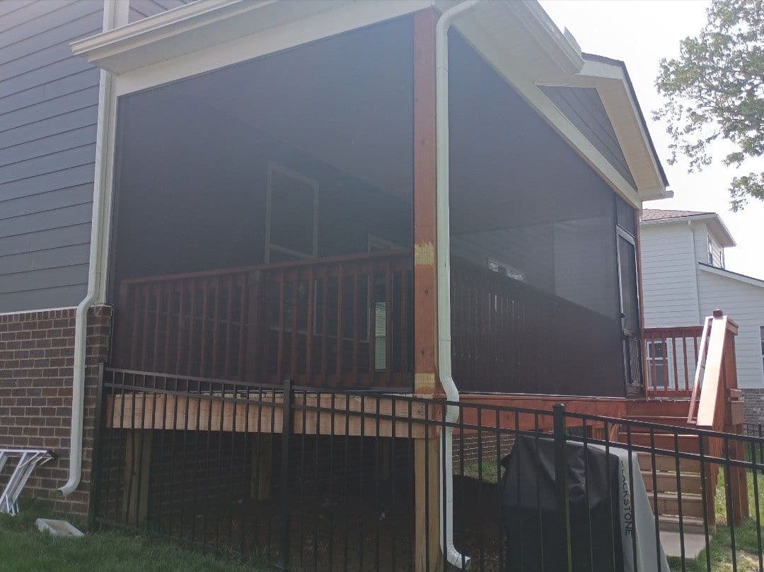 Gallery photos for Open Deck to Screened Porch in One Day Clarksville: Image #3
