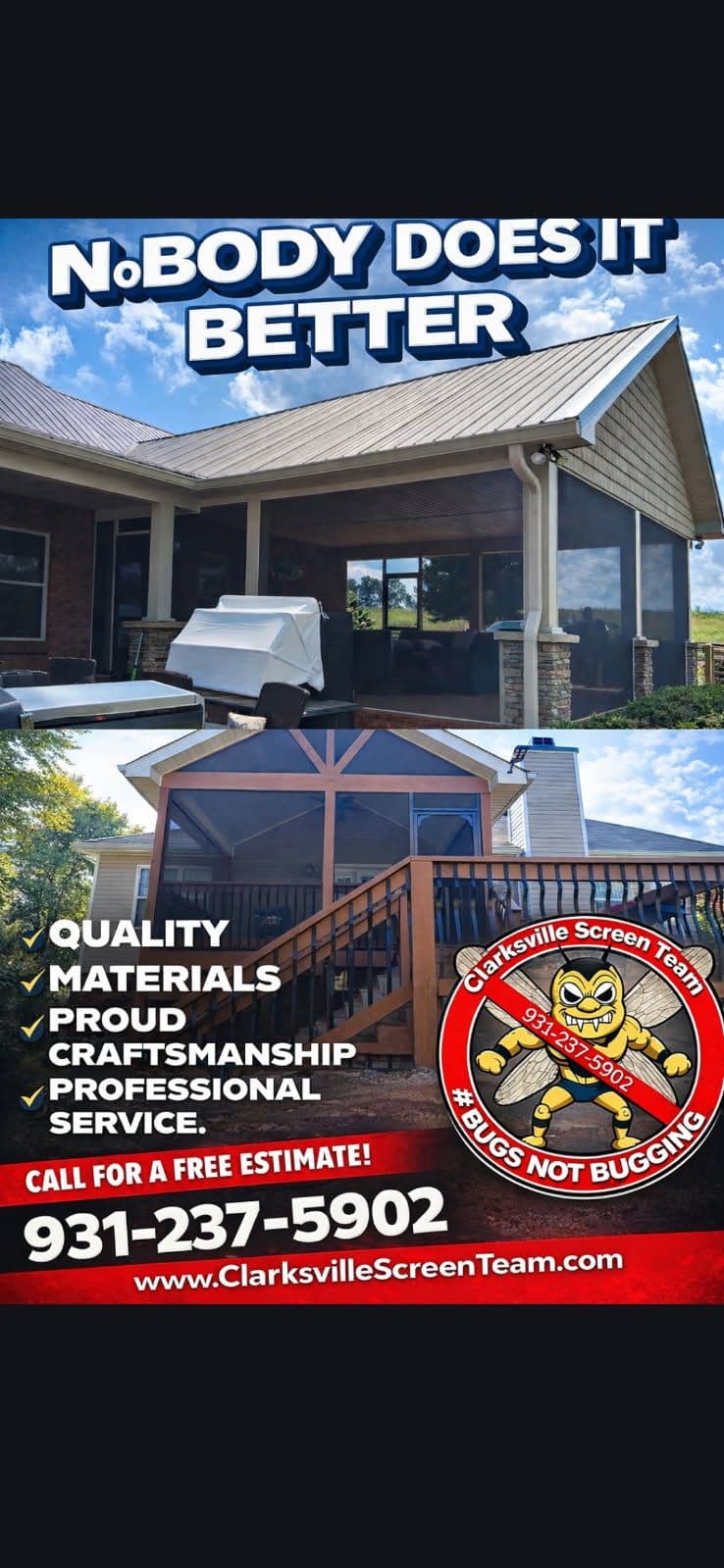 Quality Screened Porches by Clarksville Screen Team image