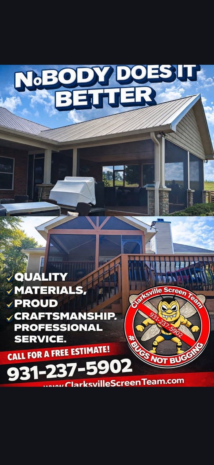 Screen Porch Excellence with Clarksville Screen Team