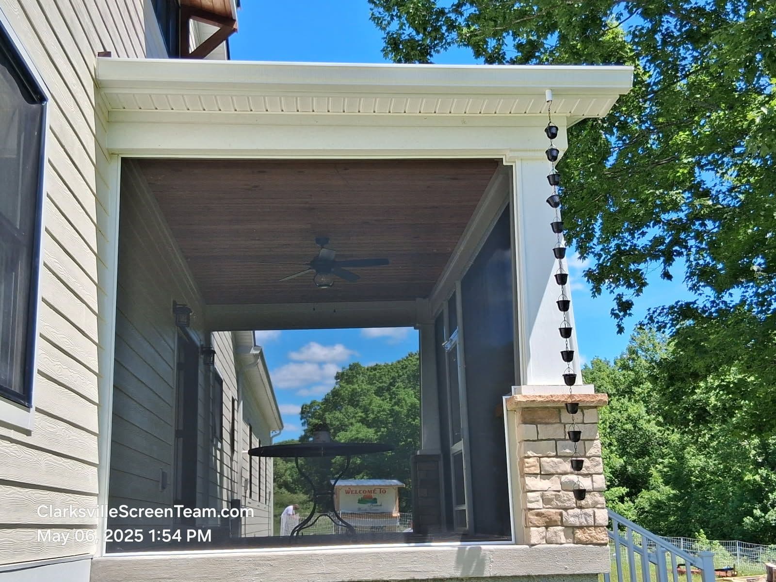 Serene Screen Porch Oasis with Custom Features